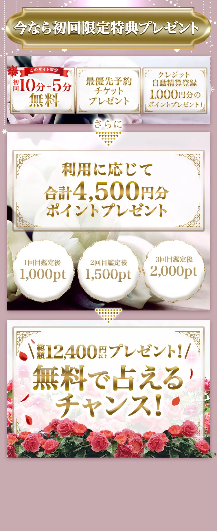 今なら特典をプレゼント